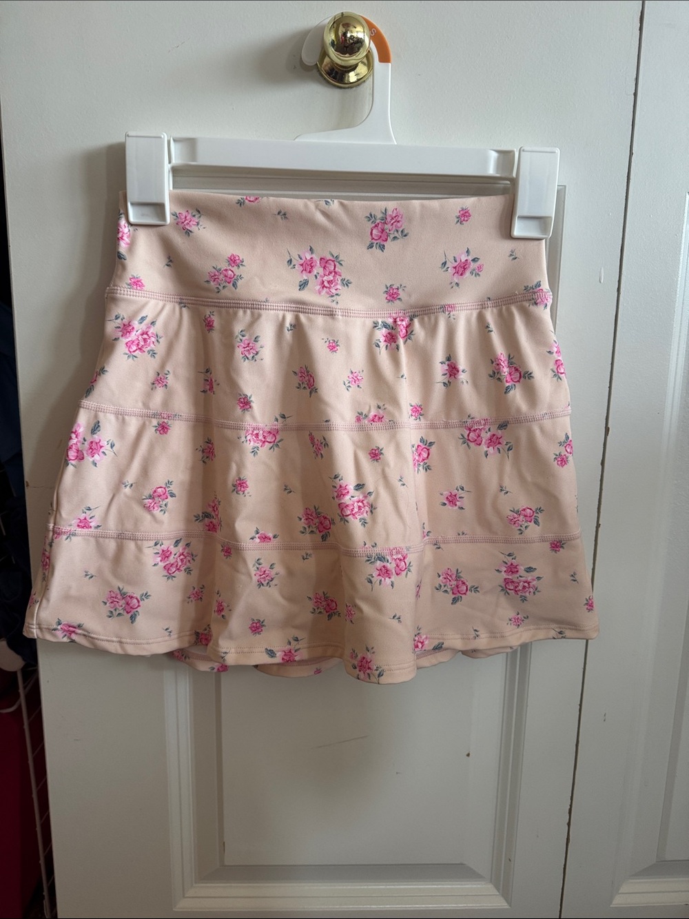 Altar'd State Blush Pink Floral Skater Skirt - Picture 1 of 4